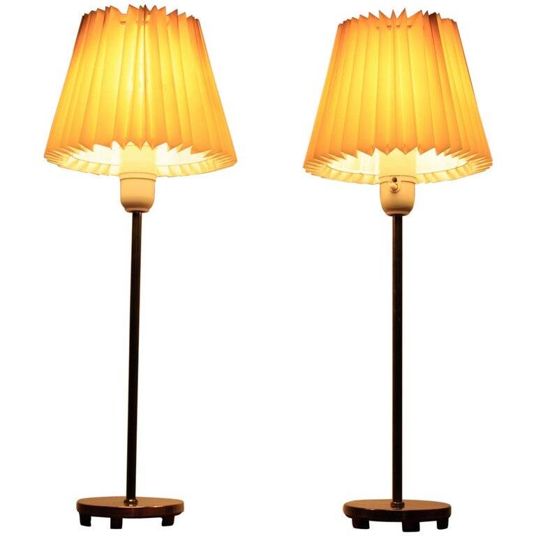 Pair of Midcentury Table /Desk Lamps Falkenbergs Belysnings, Sweden, 1970s