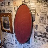 Mirror Jacques Avoinet mid-century brutalist glass, wrought iron, lead