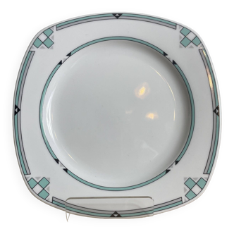 Dessert plate in German porcelain Art Deco decoration