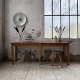 Oak and pine farmhouse console table