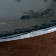Flat plate, ironstone, Saint Amand, Margot decoration, Amandinoise company, 1920.