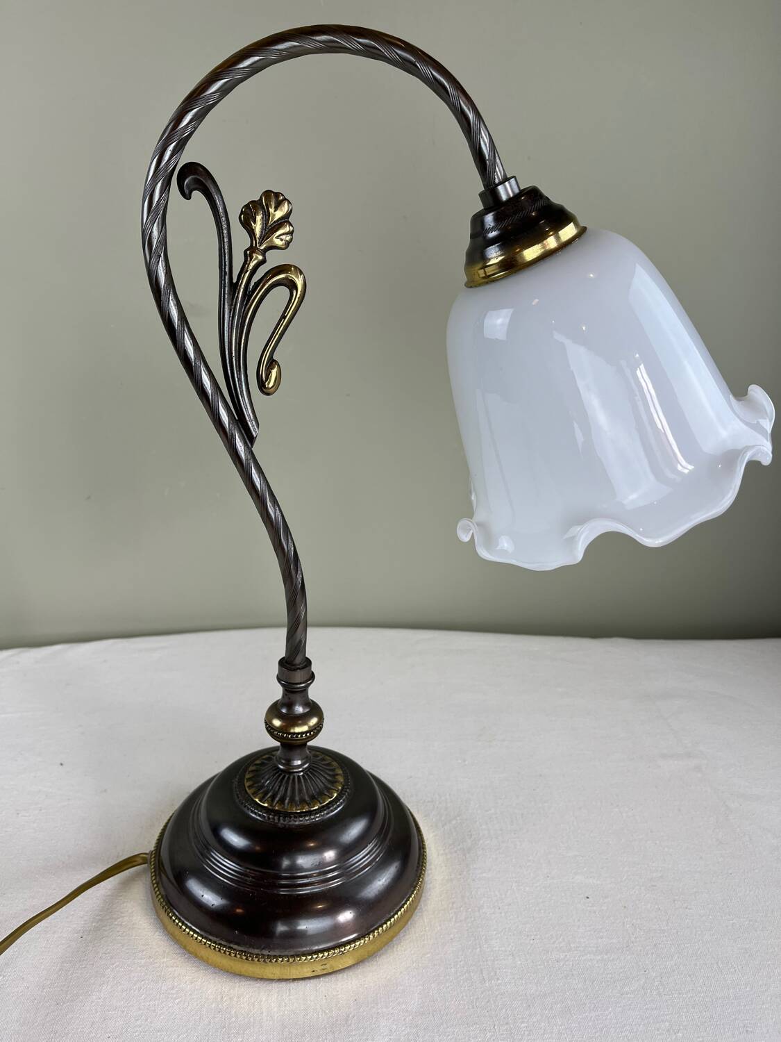 Antique tulip lamp