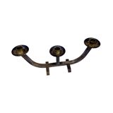 Brass candlestick in brutalist style, Austria 1970s.