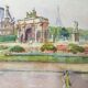 watercolor "Tuileries Garden in Paris"