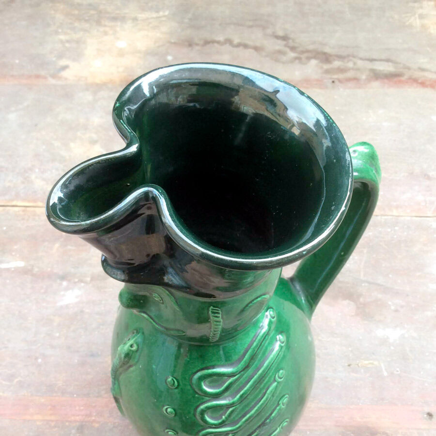 Terracotta jug in the shape of a soldier with a moustache