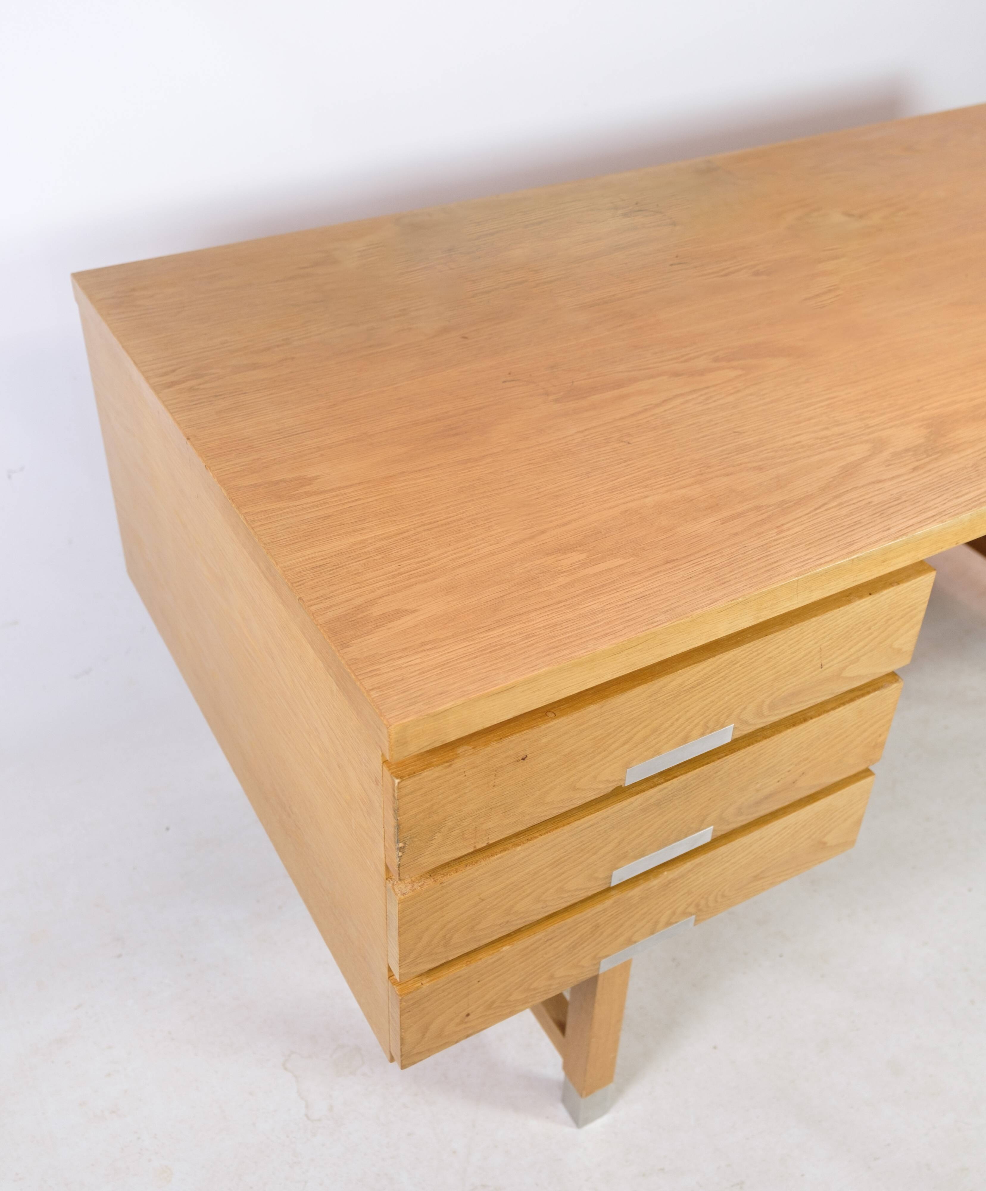 Oak Desk Model EP-401 By Kai Kristiansen & Eigil Pedersen From 1960s