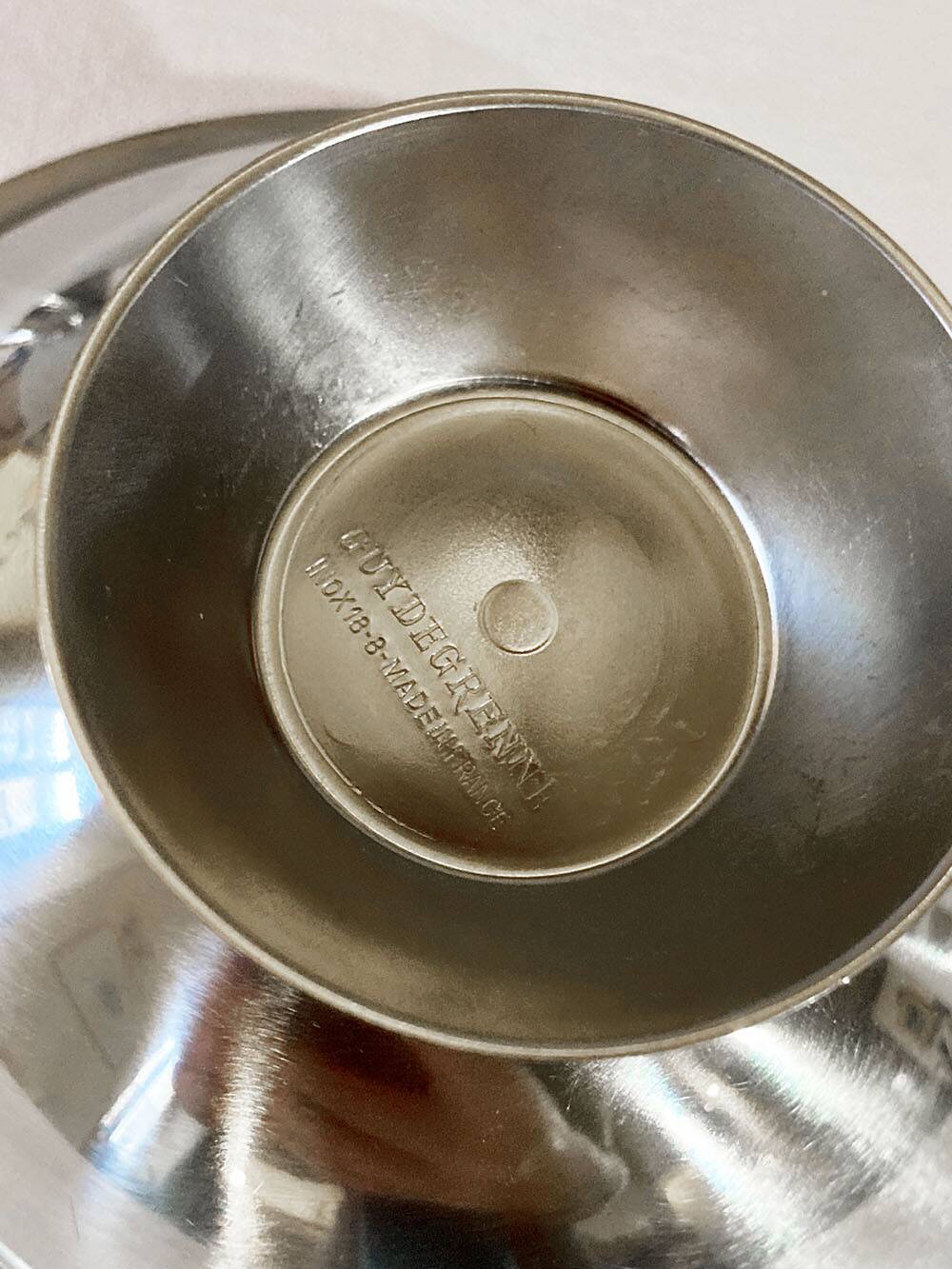 6 Guy Degrenne ice cream cups, 1970s-1980s