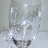 5 verres à vin 12cl en cristal