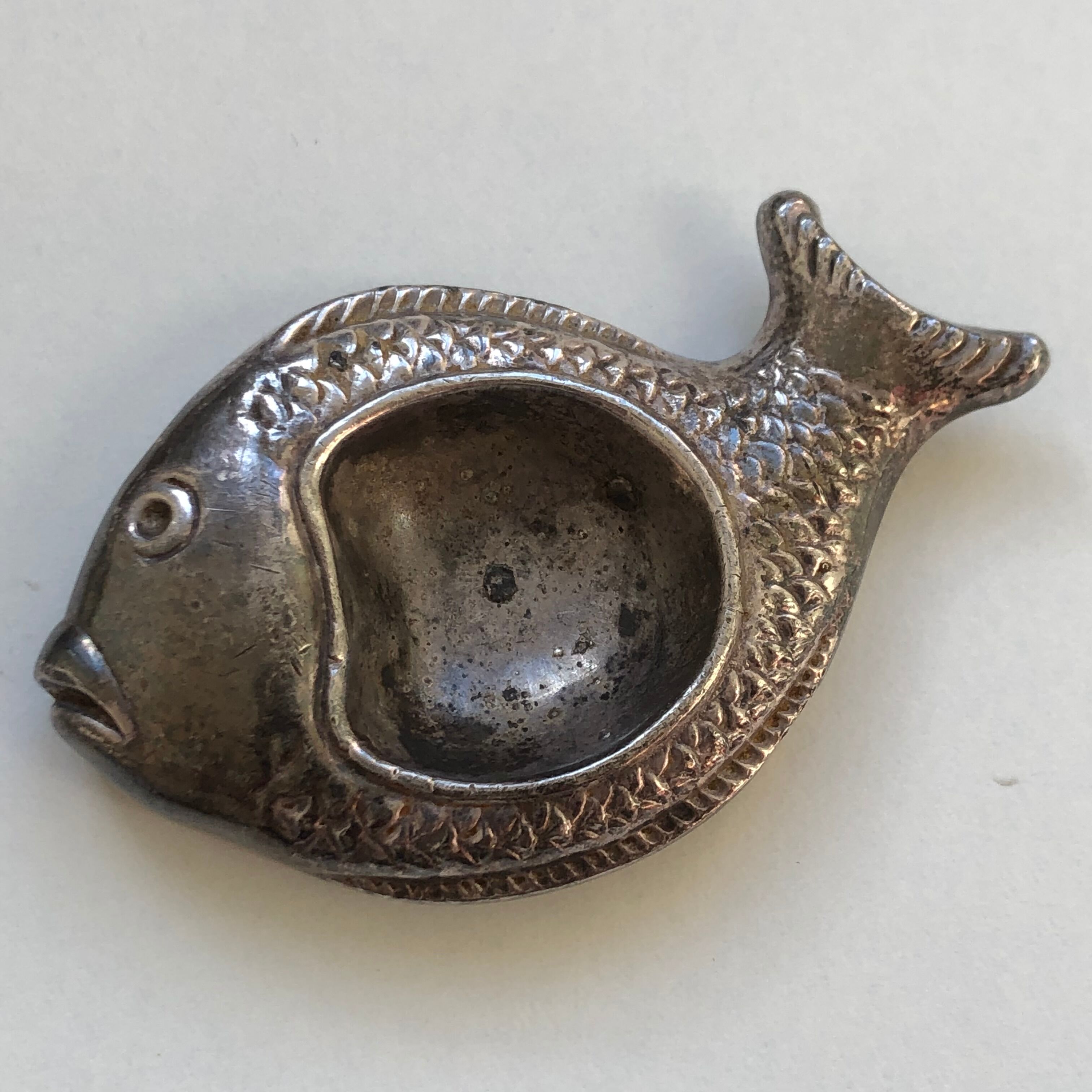 2 saltrons Christofle Gallia fish
