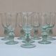 Service of 8 blown glass stemmed glasses