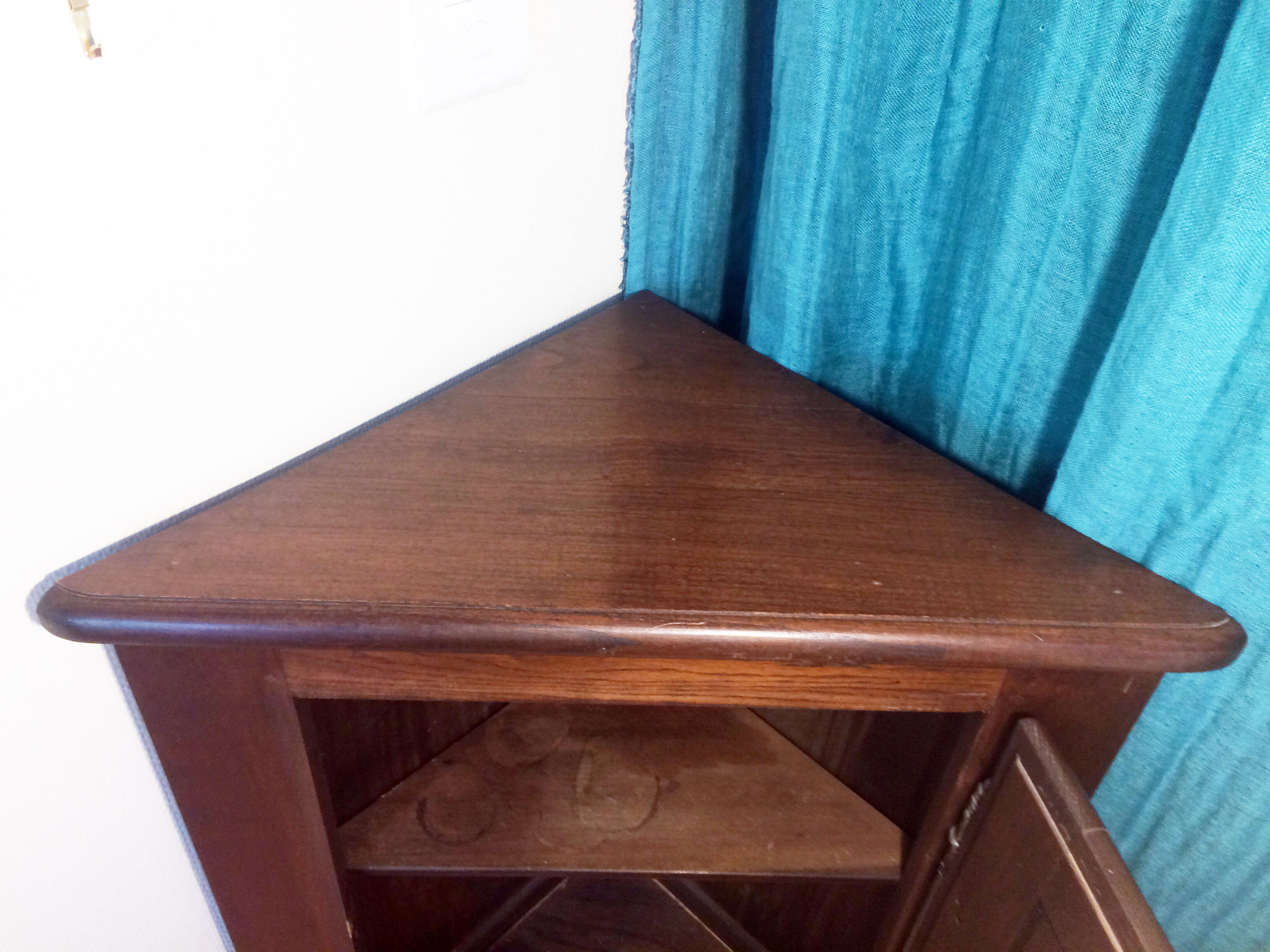 Vintage wooden corner buffet furniture