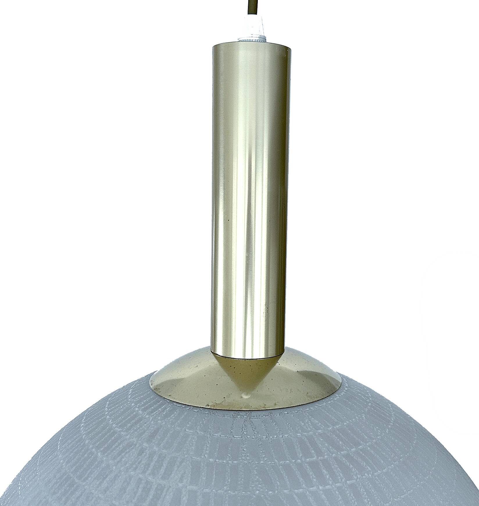 Large vintage glass ball pendant light, 60s