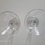 2 crystal champagne glasses