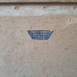 Painting in old patinated wooden frame