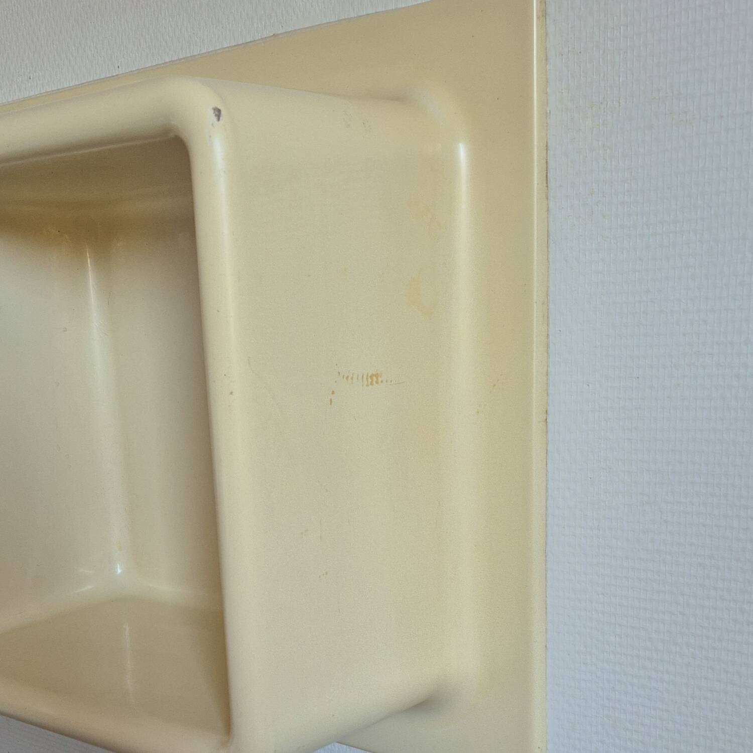 Prisunic vintage cream wall shelf