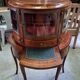 Desk - Display cabinet in the style of Louis XV with marquetry.