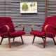 Paire de fauteuils modèle 6951 velours côtelé par Jaroslav Smidek pour Ton 1960