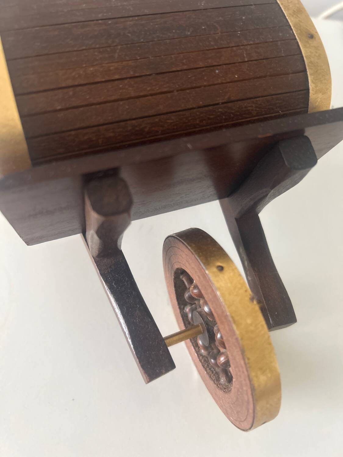 Wheelbarrow cigarette box with ashtray