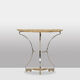 Pair of metal and bronze cast consoles. Contemporary.