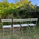 Set of 4 vintage folding chairs in metal and wood