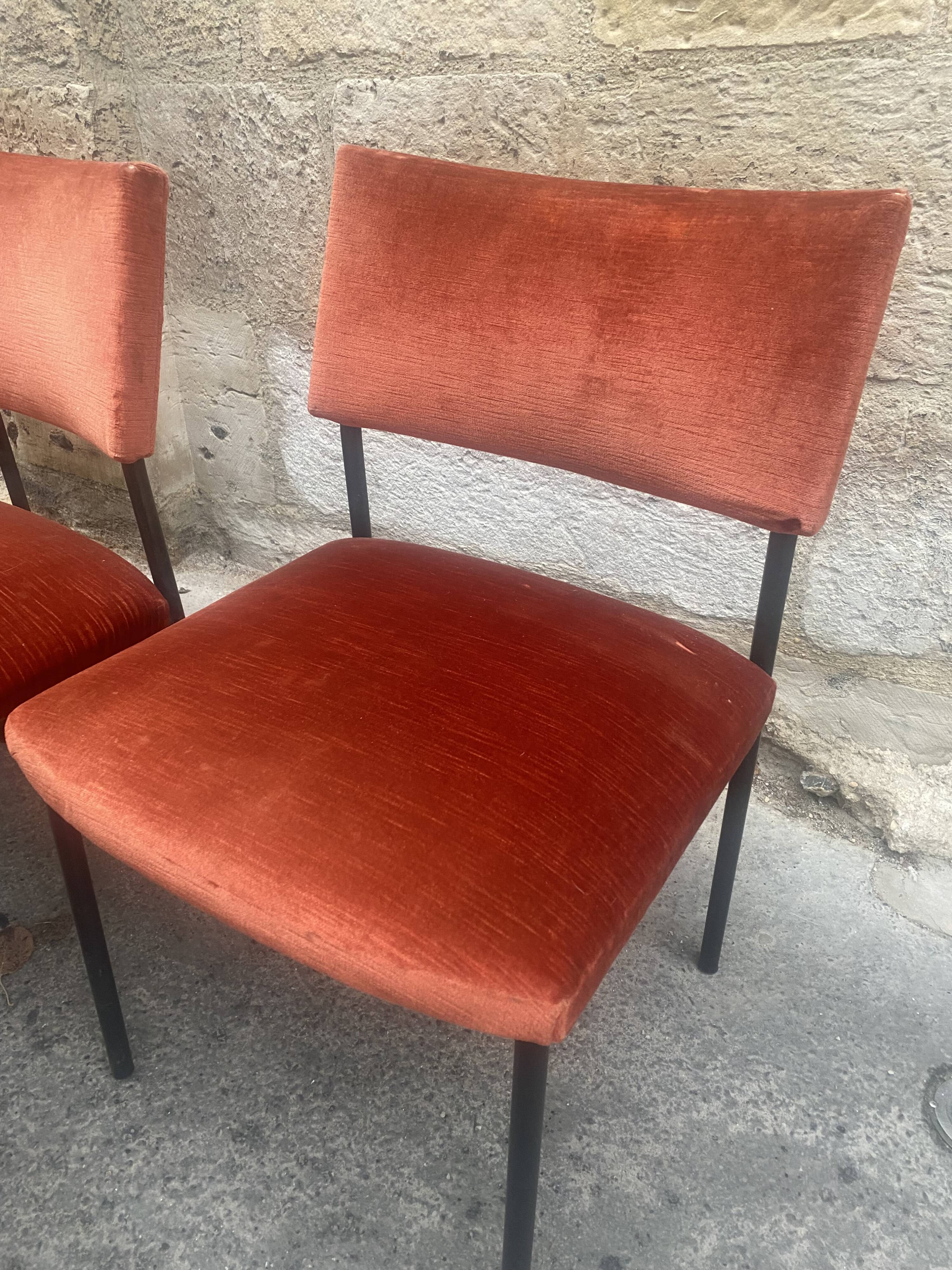 6 Chairs 764 by Joseph Andre Motte, Steiner Editions, 1950