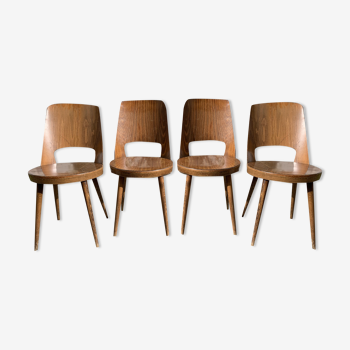 Ensemble de 4 chaises de bistrot baumann