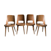 Ensemble de 4 chaises de bistrot baumann
