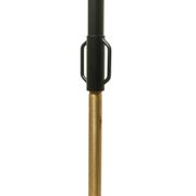 Coat rack from floor to ceiling in lacquered metal and brass. Contemporary.