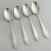 4 Art Deco silver-plated tablespoons