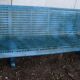 Banc public pour jardin metal perforé