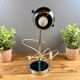 Lampe vintage orientable style space age – métal chromé et noir