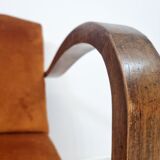 Paire de fauteuils incurvée Art Déco