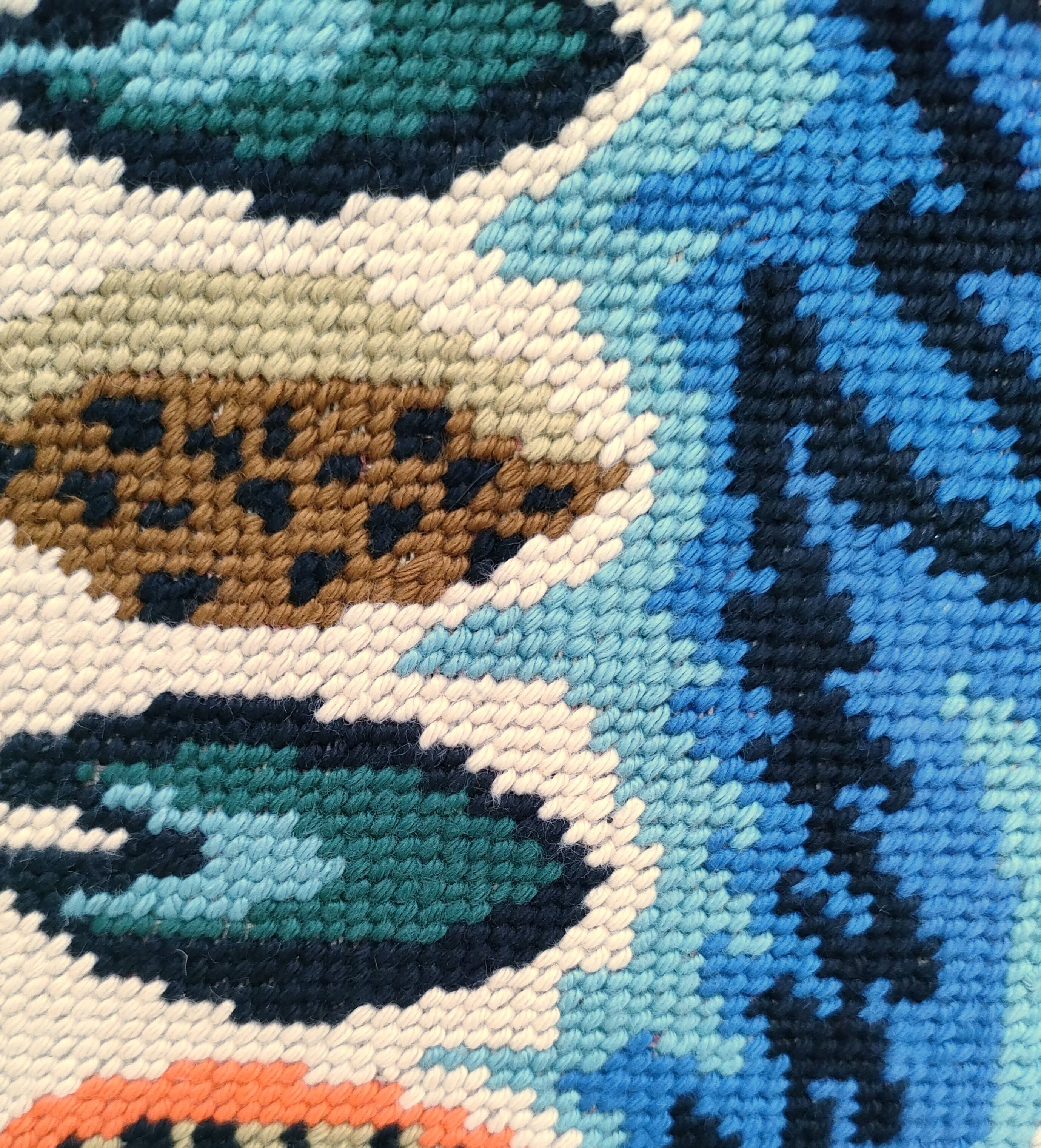 70s design flower tapestry