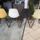 Lot 4 chaises dsw fibre noyer eames herman miller vintage