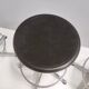 Vintage Black Plastic and Chromed Metal Revolving and Adjustable Stool, Italy