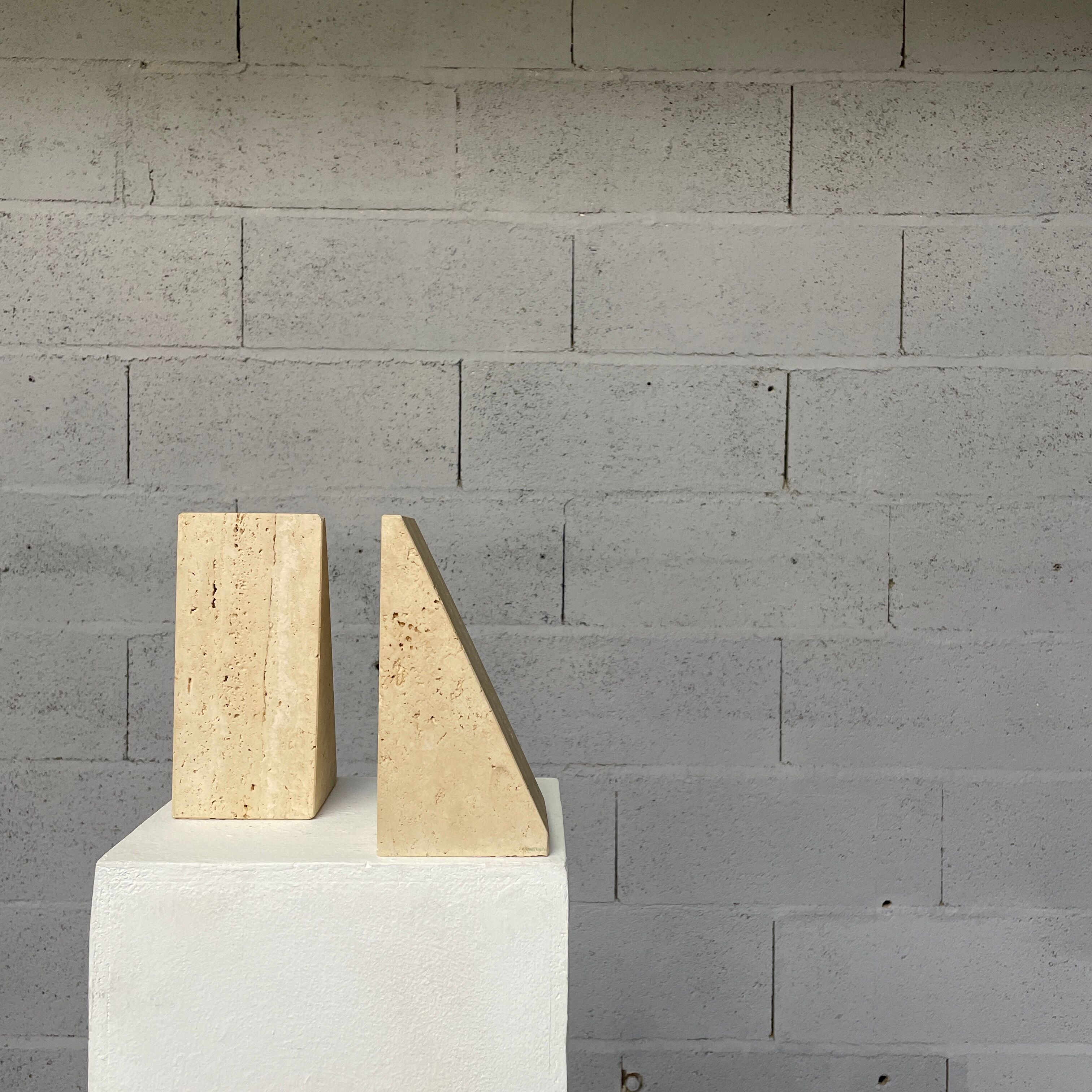 Travertine bookends