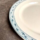 Boulenger & Cie round dish in blue ironstone, "Champigny" service