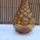 Amber soliflore vase, vintage from the 70's - H 34 cm
