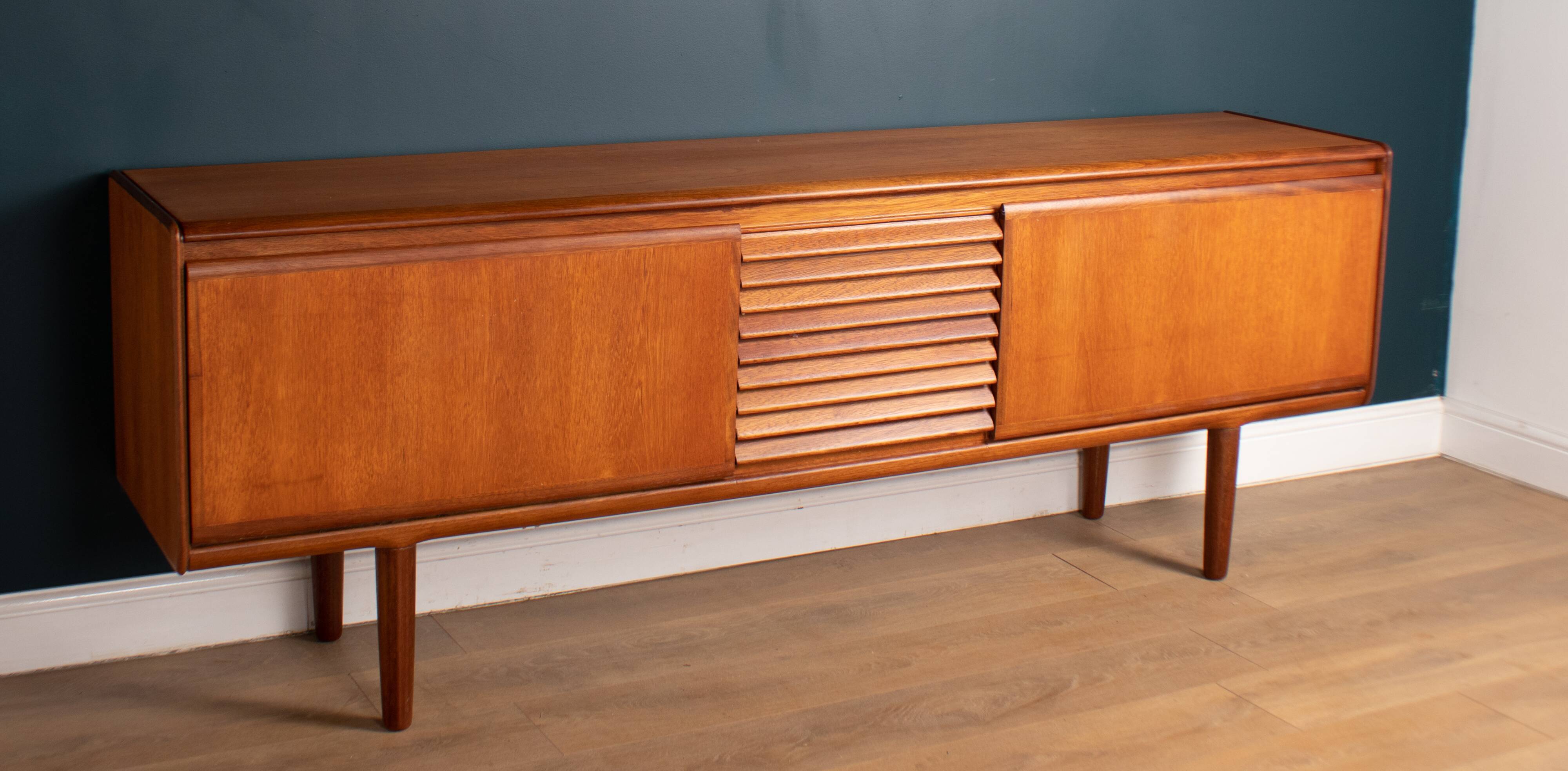 Retro Long Teak 1960s White & Newton Sideboard