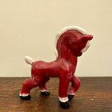 Small retro red horse from the 40s made in England/ceramic