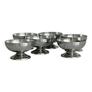coupelles inox argenté - lot