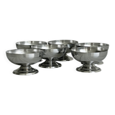 Vintage silver-plated stainless steel bowls set of 6