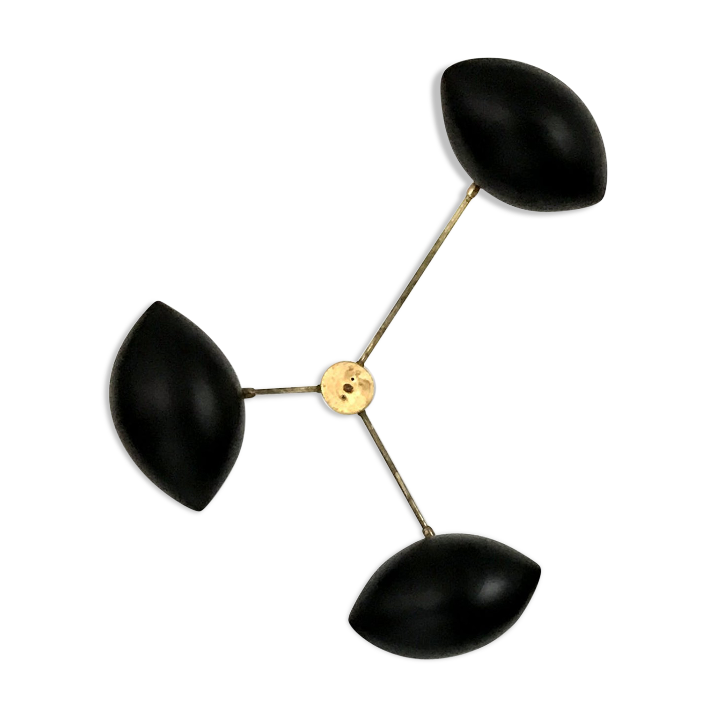Sculptural wall sconce 3 black arms