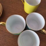 4 multicolored espresso cups