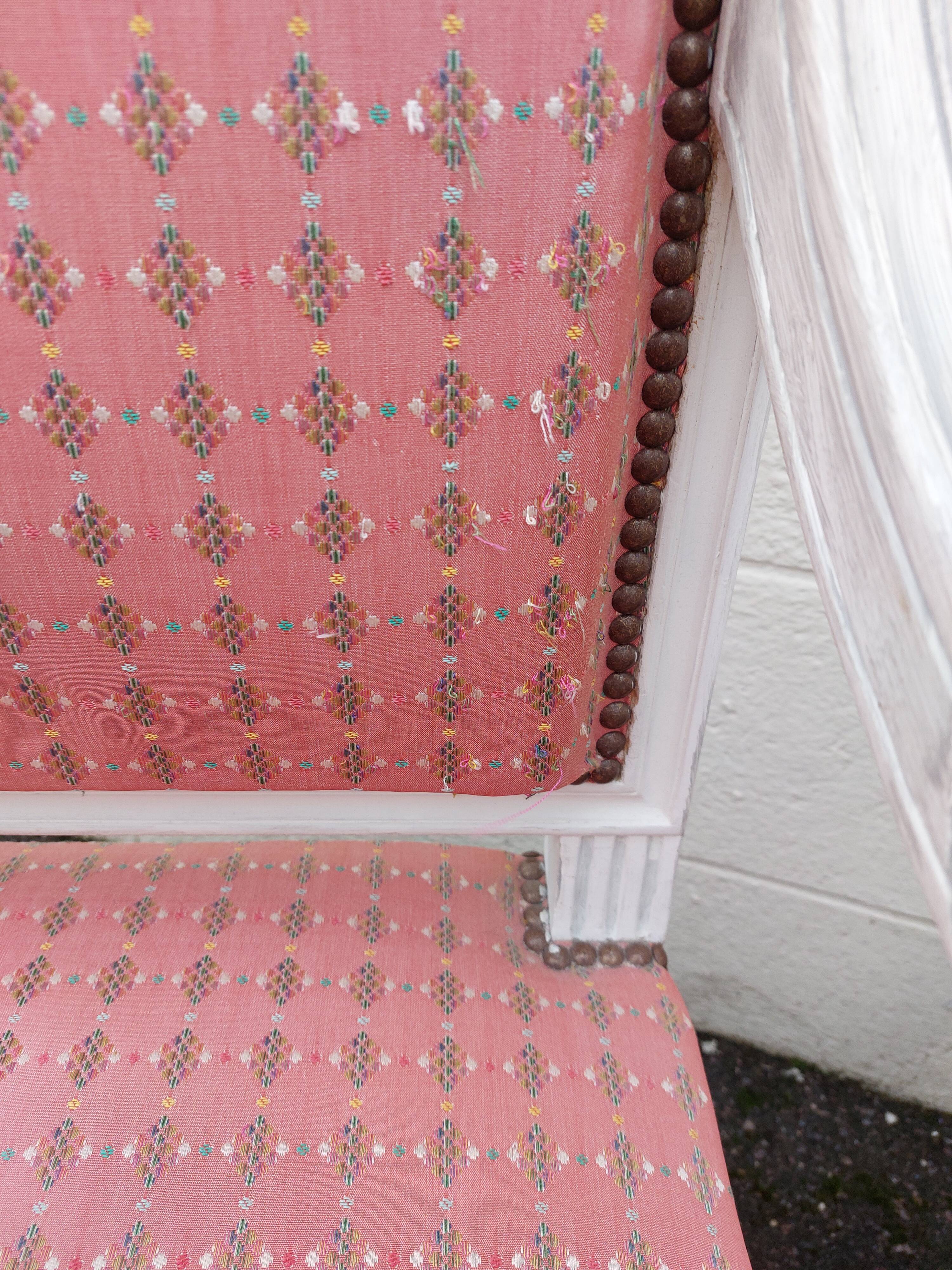 Pair of Louis XVI style armchairs