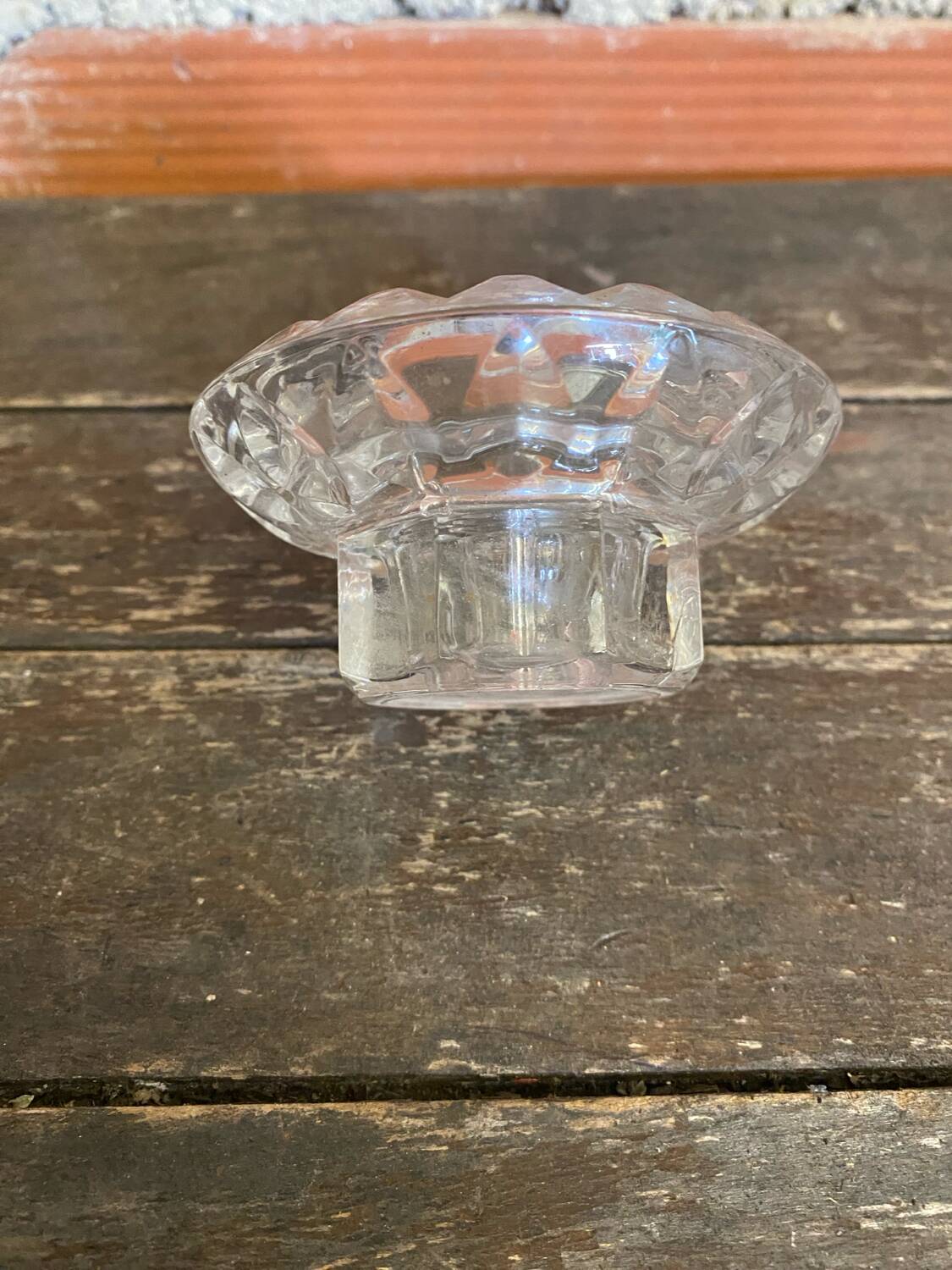 Série 4 bougeoirs anciens luminarc verre moulé années 70 vintage