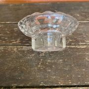 Set of 4 vintage luminarc moulded glass candle holders from the 1970s
