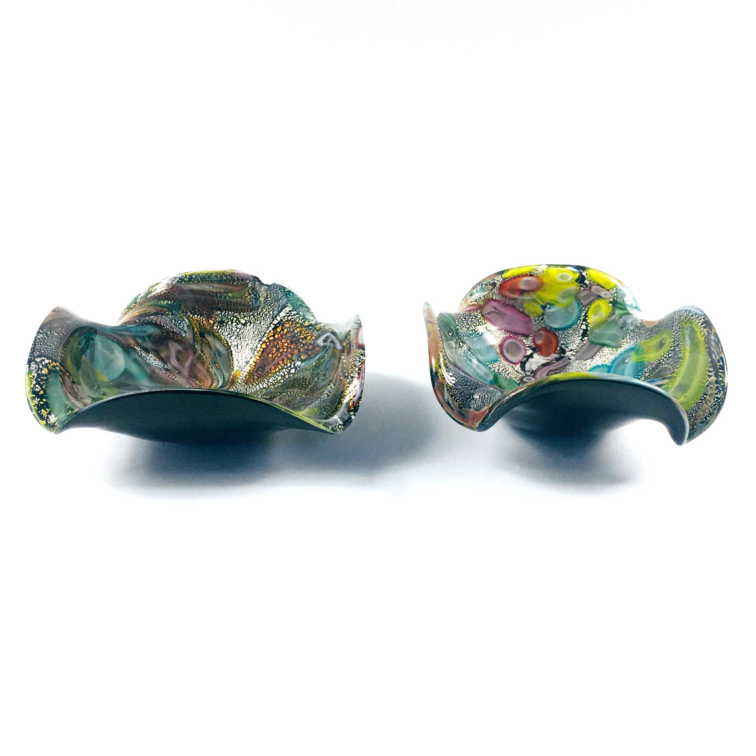 Pair of Tutti Frutti Murano Glass Bowls by Dino Martens, Italy, 1950s