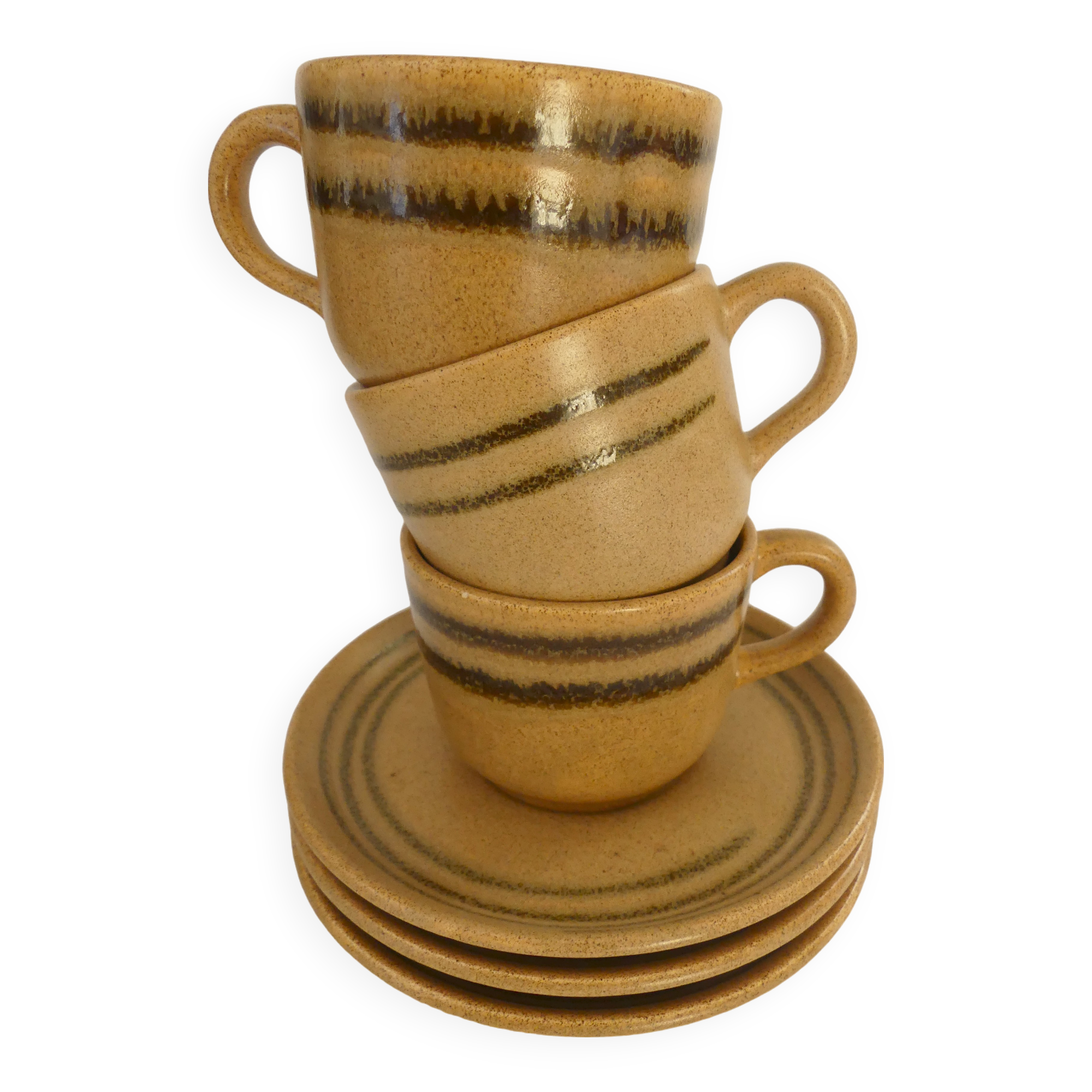 Sarreguemines stoneware cups