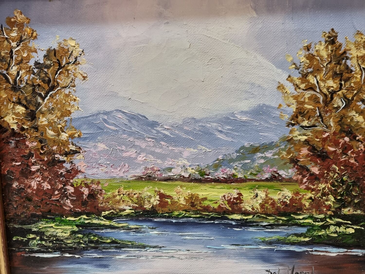 Peinture paysage de montagne de Isabelle Del Moral